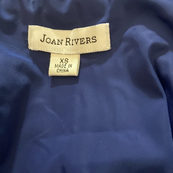 Joan Rivers Blue Rain Trench Coat Jacket Size XS - Picture 8 of 9